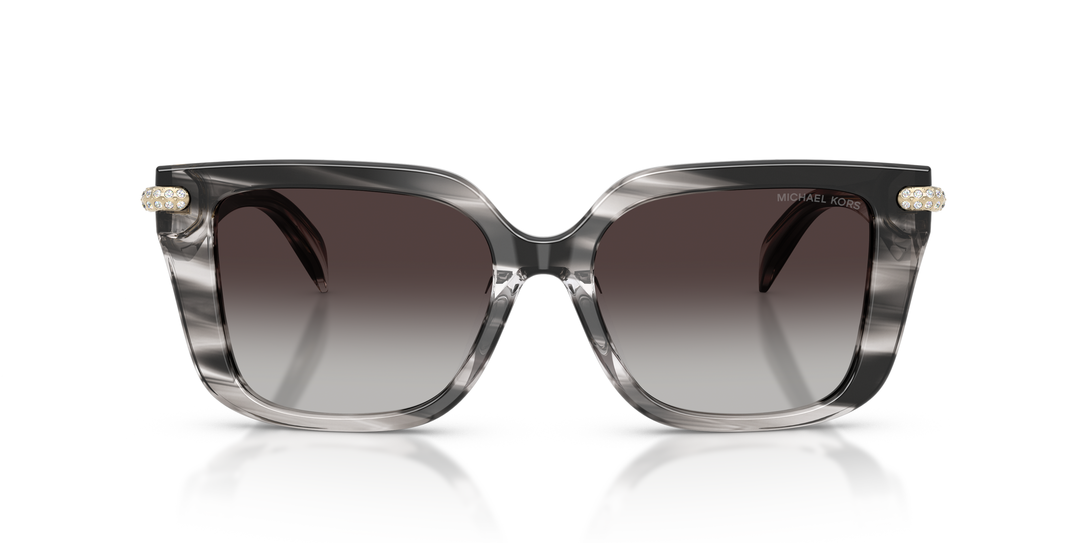 Michael Kors Vrouw Michael Kors MK2275BU SANTO DOMINGO 40348G Zonnebrillen Acetaat Zwart Grijs Kwadraat Normaa