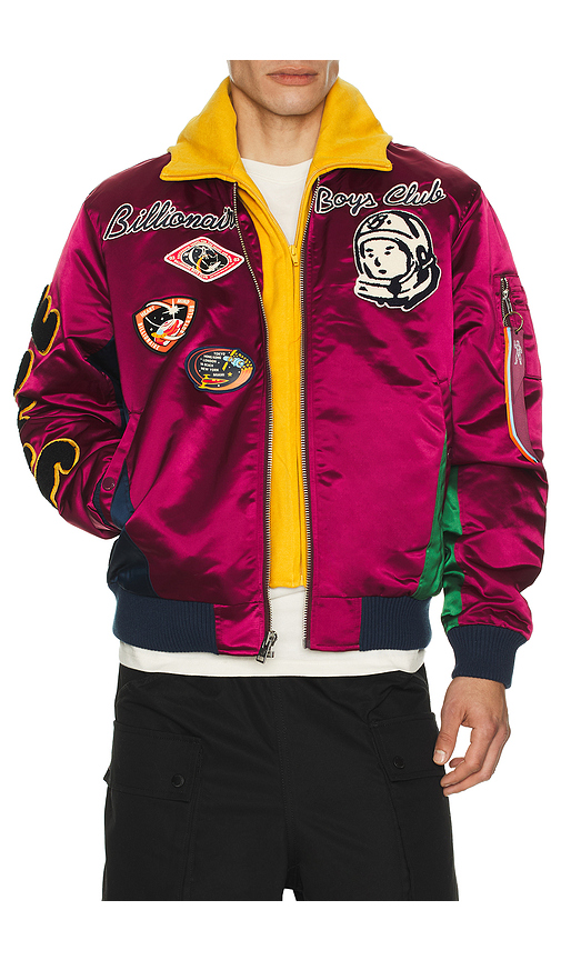 Billionaire Boys Club Space Suit Bomber Jacket in Burgundy. - XL/1X also in