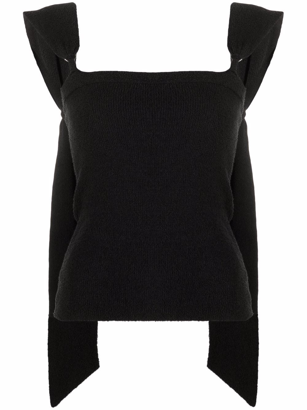 Draped-strap bandeau top