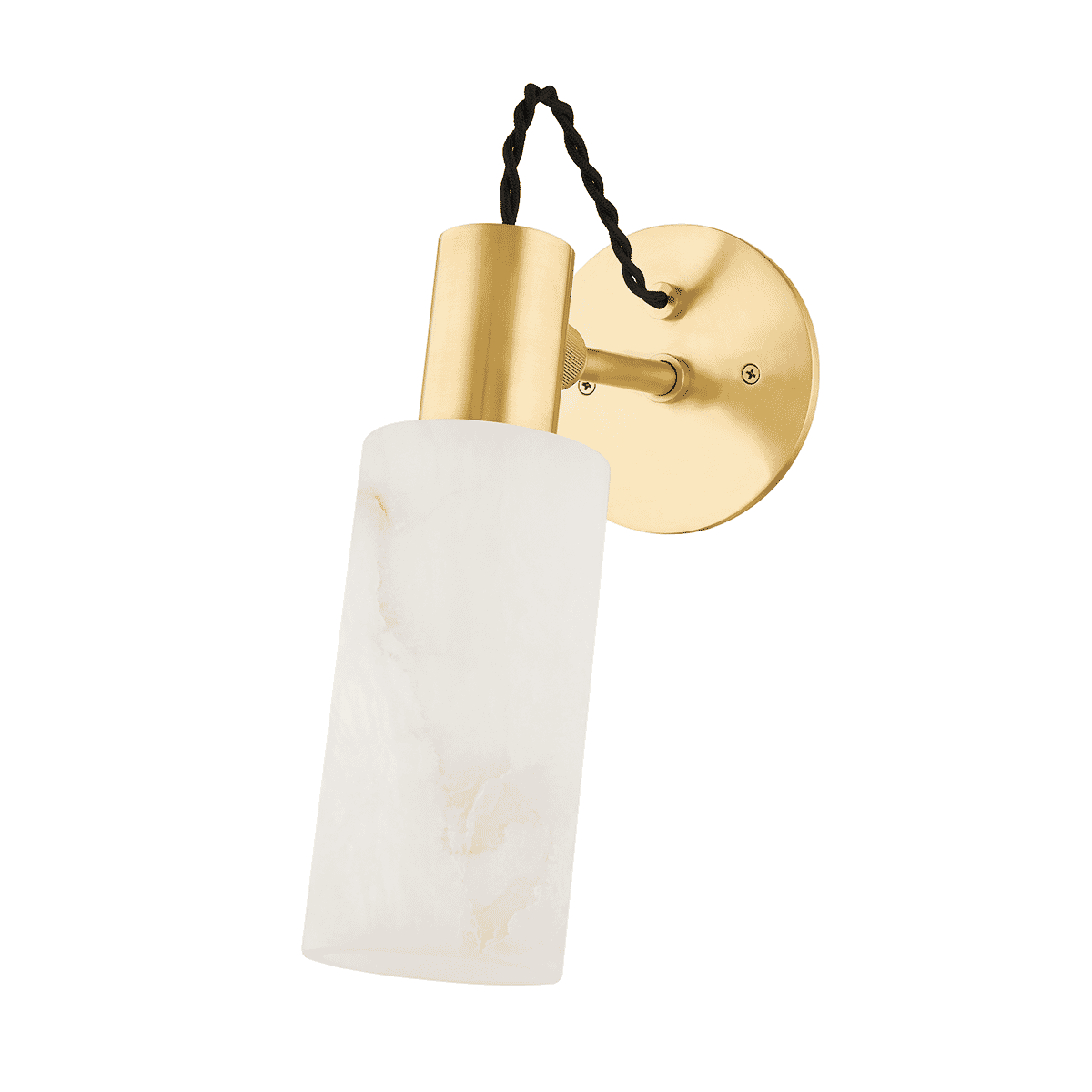 Aged Brass One Light Wall Sconce from the Malba Collection
