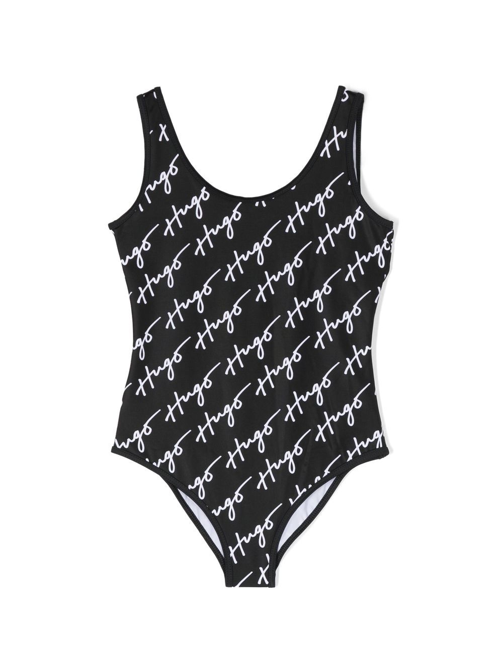 All-over logo-print swimsuit - Black