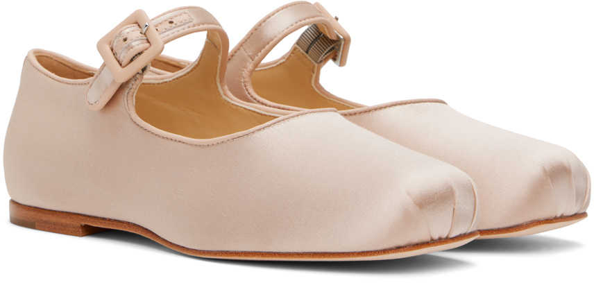 Sandy Liang Pink Mary Jane Pointe Ballerina Flats