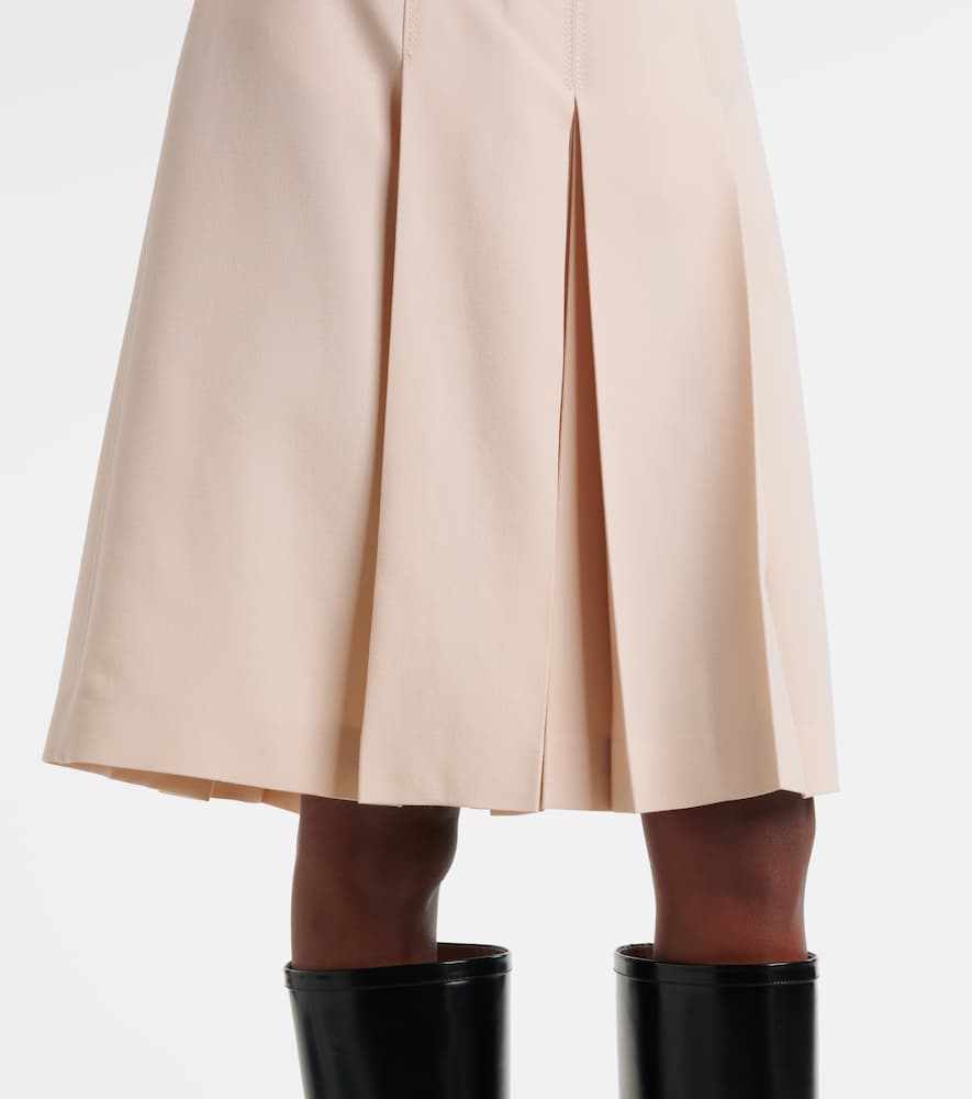 Virgin wool midi skirt