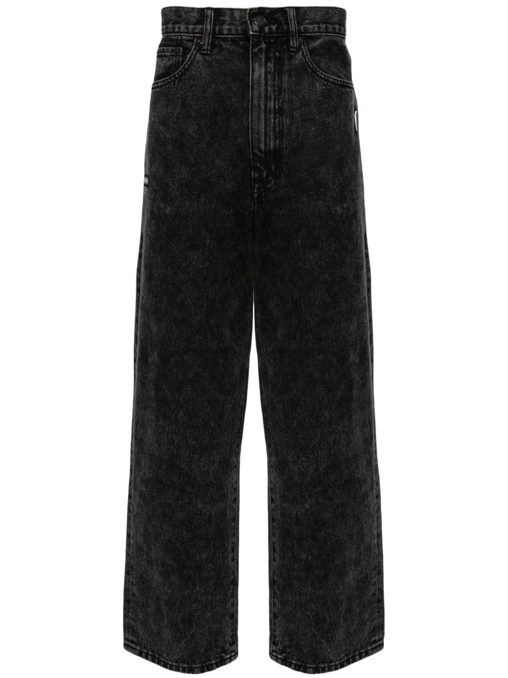 Acid-wash straight-leg jeans - BKX