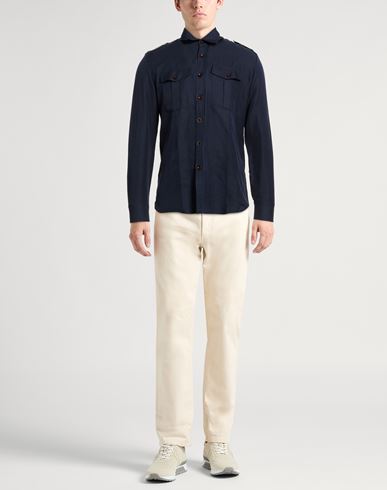 Man Shirt Midnight blue Size 15 ½ Linen, Cotton