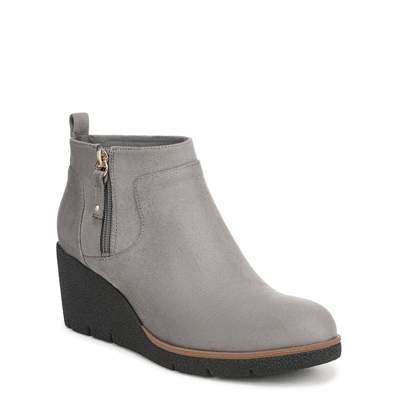 Women's Bianca Wedge Booties (Calm Grey Microfiber)