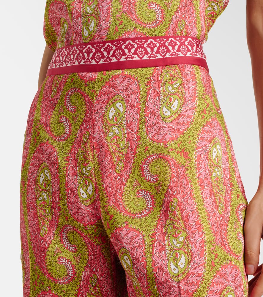 Paisley bootcut pants