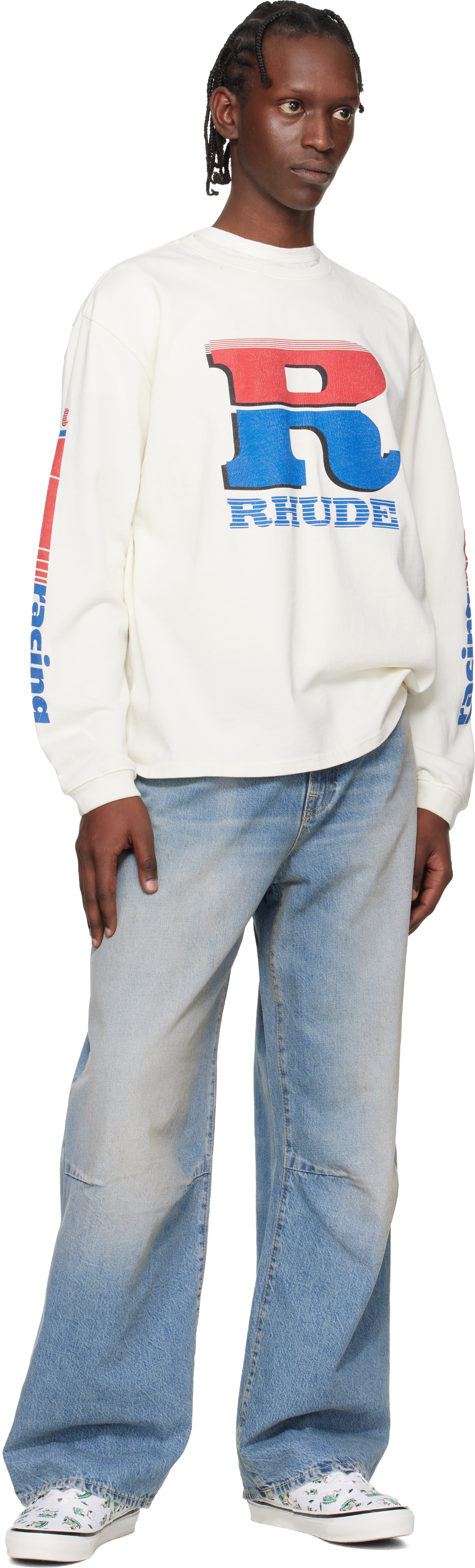 Off-White Split Petrol Logo LS T-shirt