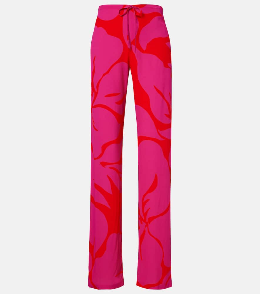 Floral straight pants
