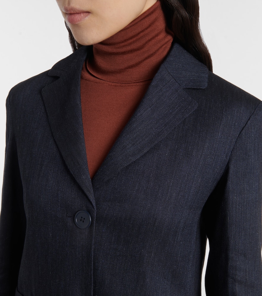 Derna linen-blend twill blazer