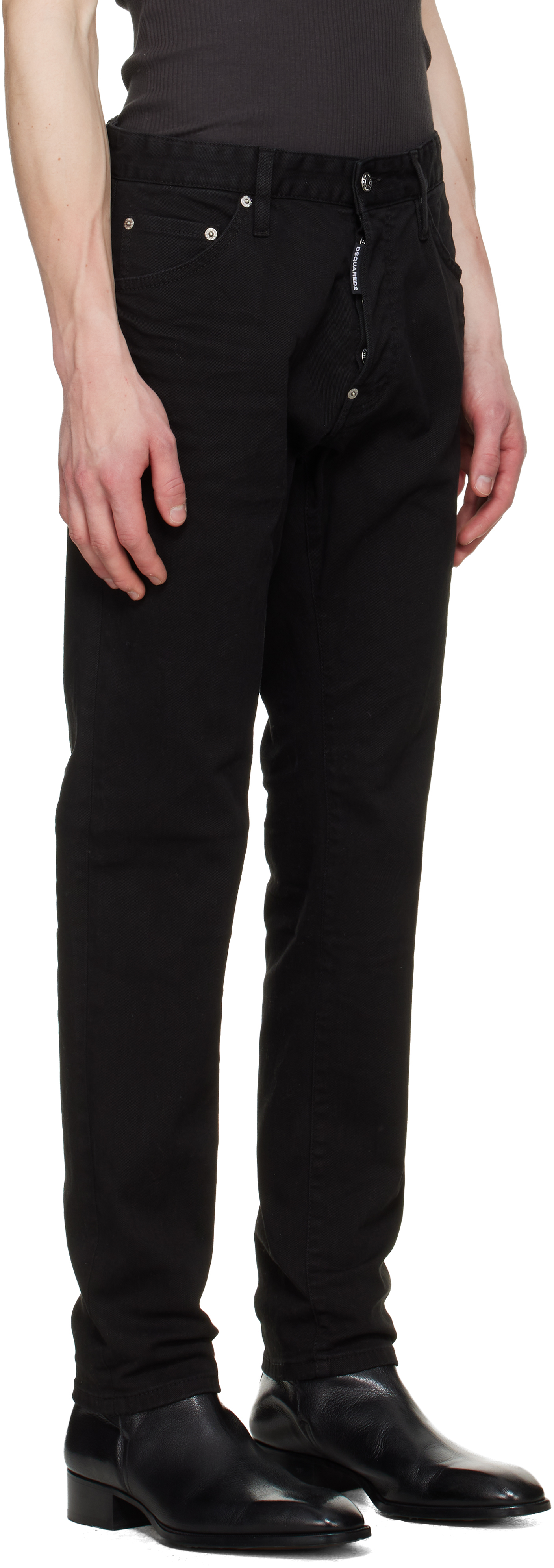 Black Garment Dyed Teddy Jeans
