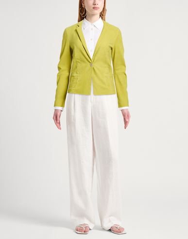 Woman Blazer Lime green Size 6 Leather