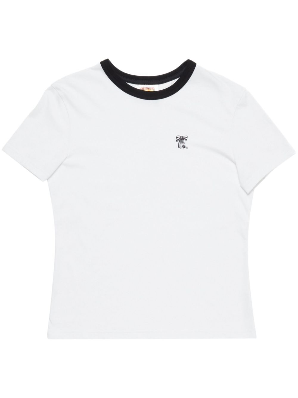 Bow-print T-shirt - White