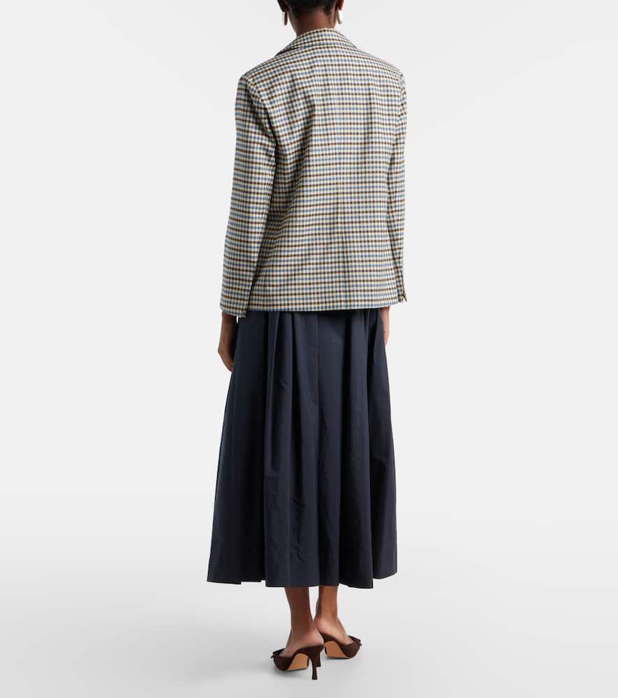 Pineta pleated cotton midi skirt