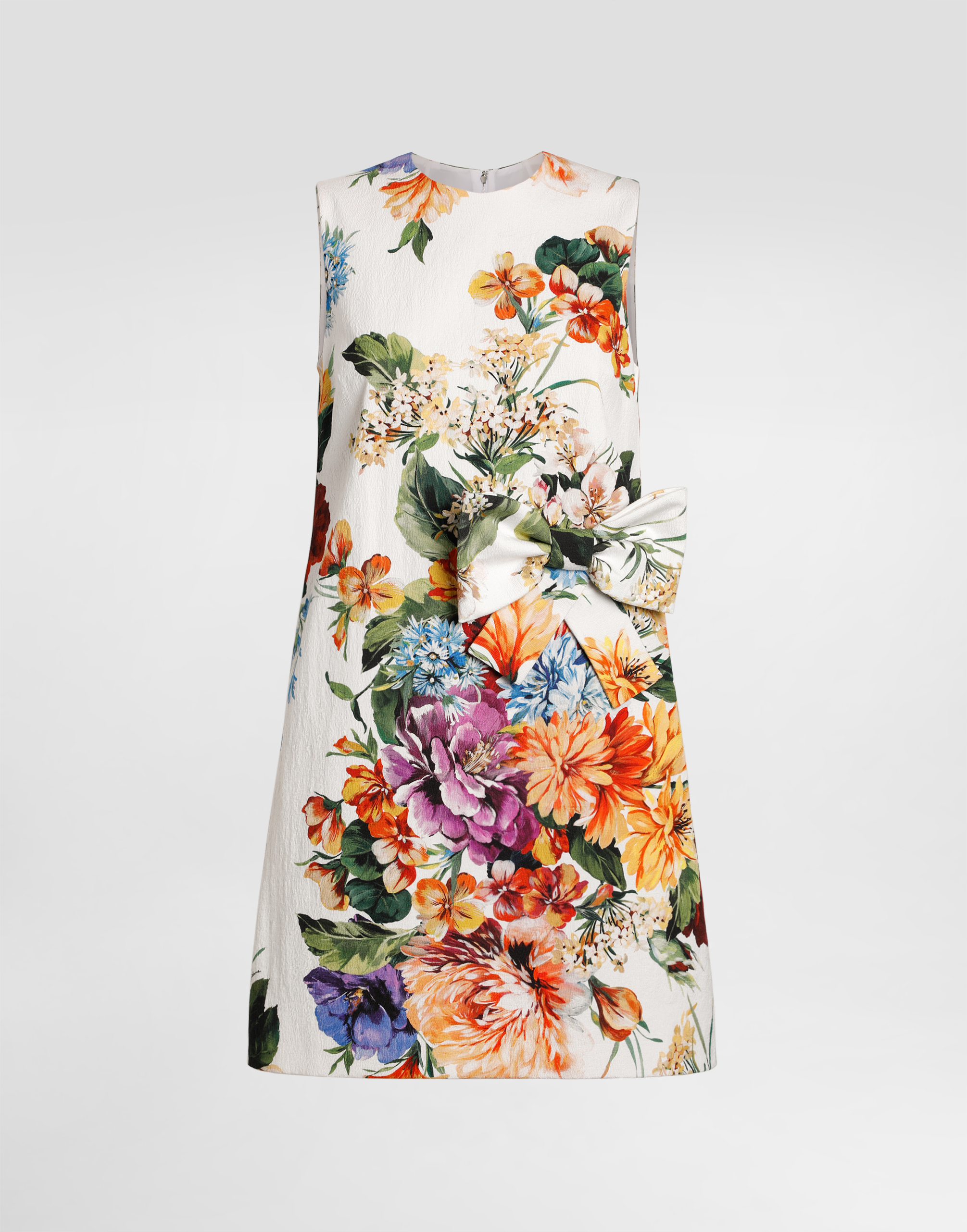 Flower bouquet-print dress