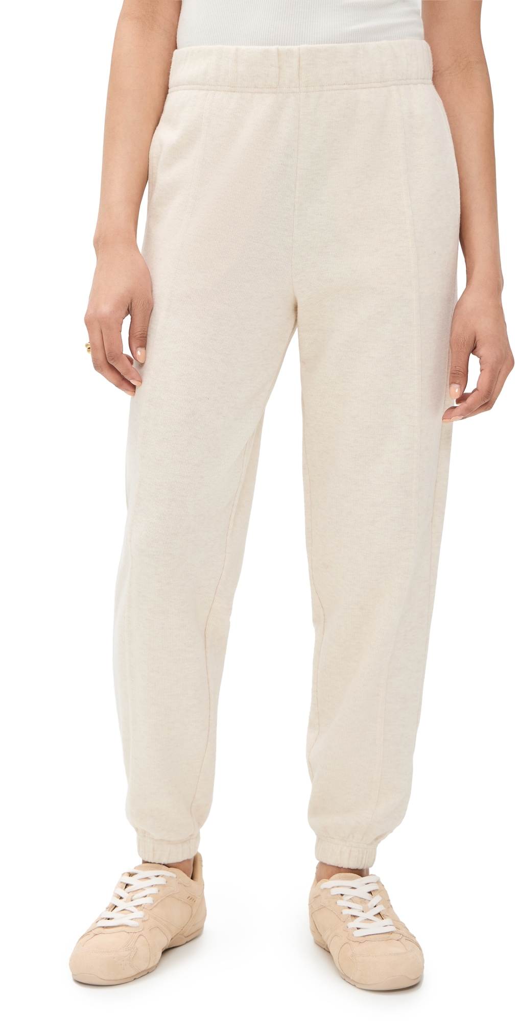 Signature Rib Joggers Oatmeal Heather
