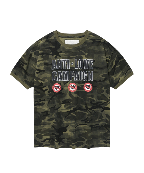 ANTI LOVE CAMO RINGER TEE KHAKI