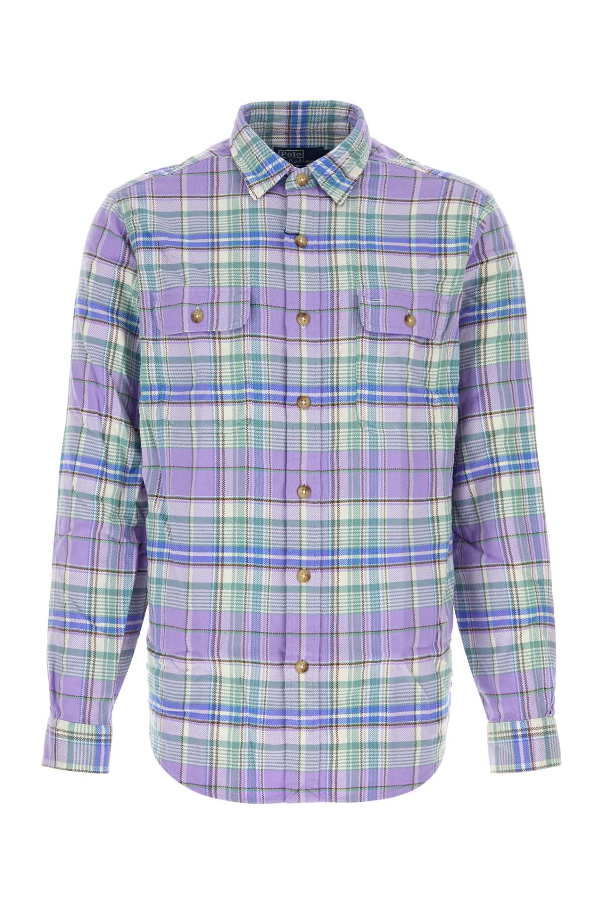 Plaid Flannel Shirt — Purple