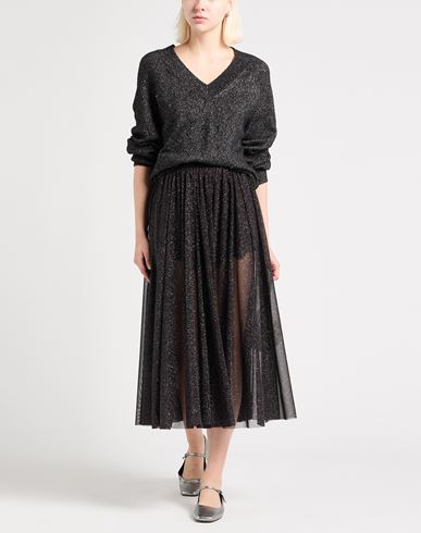 Woman Sweater Black Size M Recycled polyester, Synthetic fibers, Acrylic, Metal fiber, Elastane