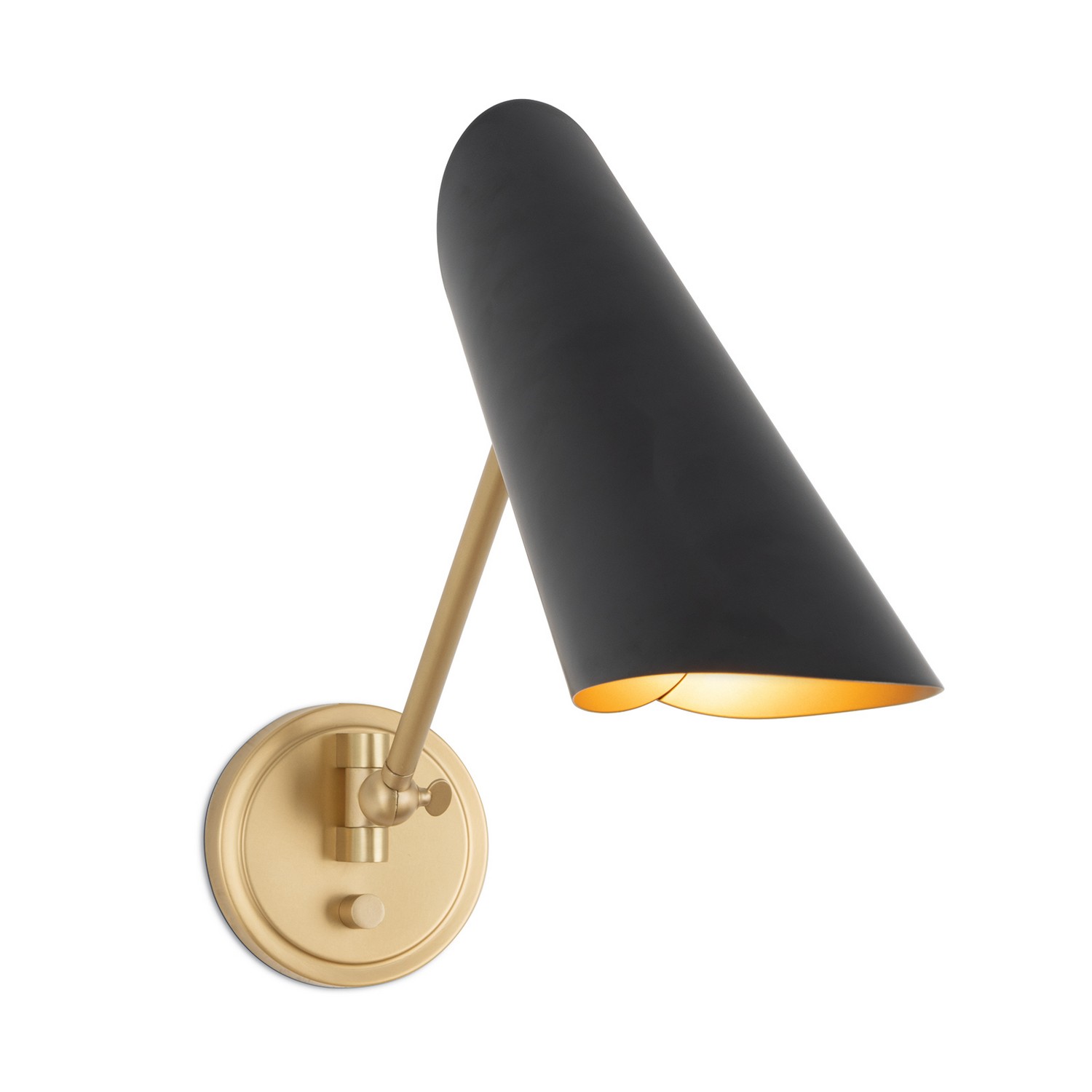Blackened Brass Wall Sconce from the Vest Collection