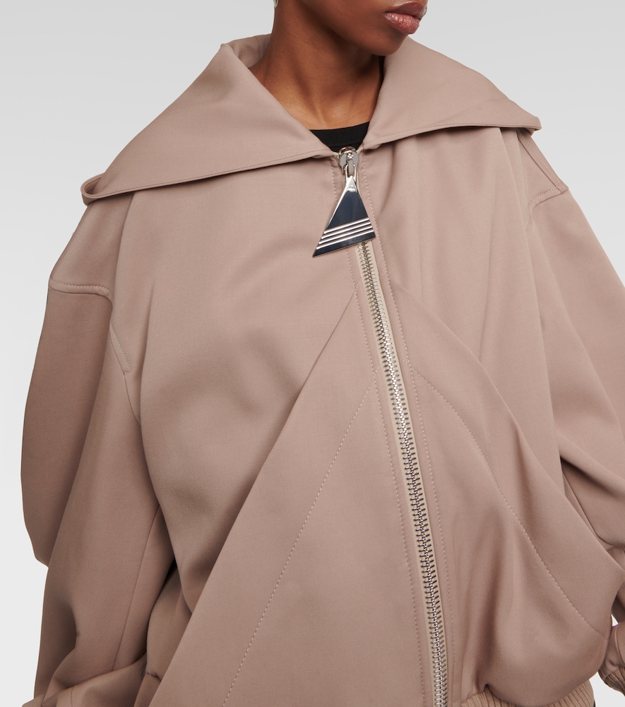 Bomber wool gabardine jacket