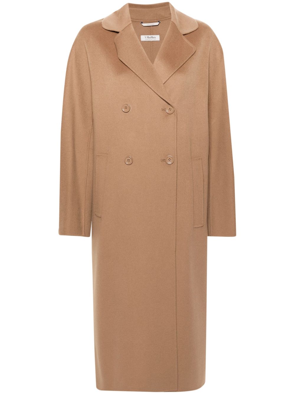 Double-breasted virgin wool coat - Brown