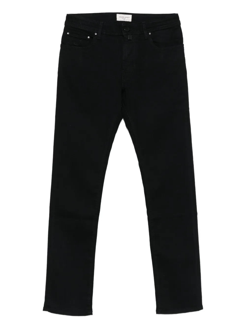 Five-Pocket Cotton-Blend Trousers — Black