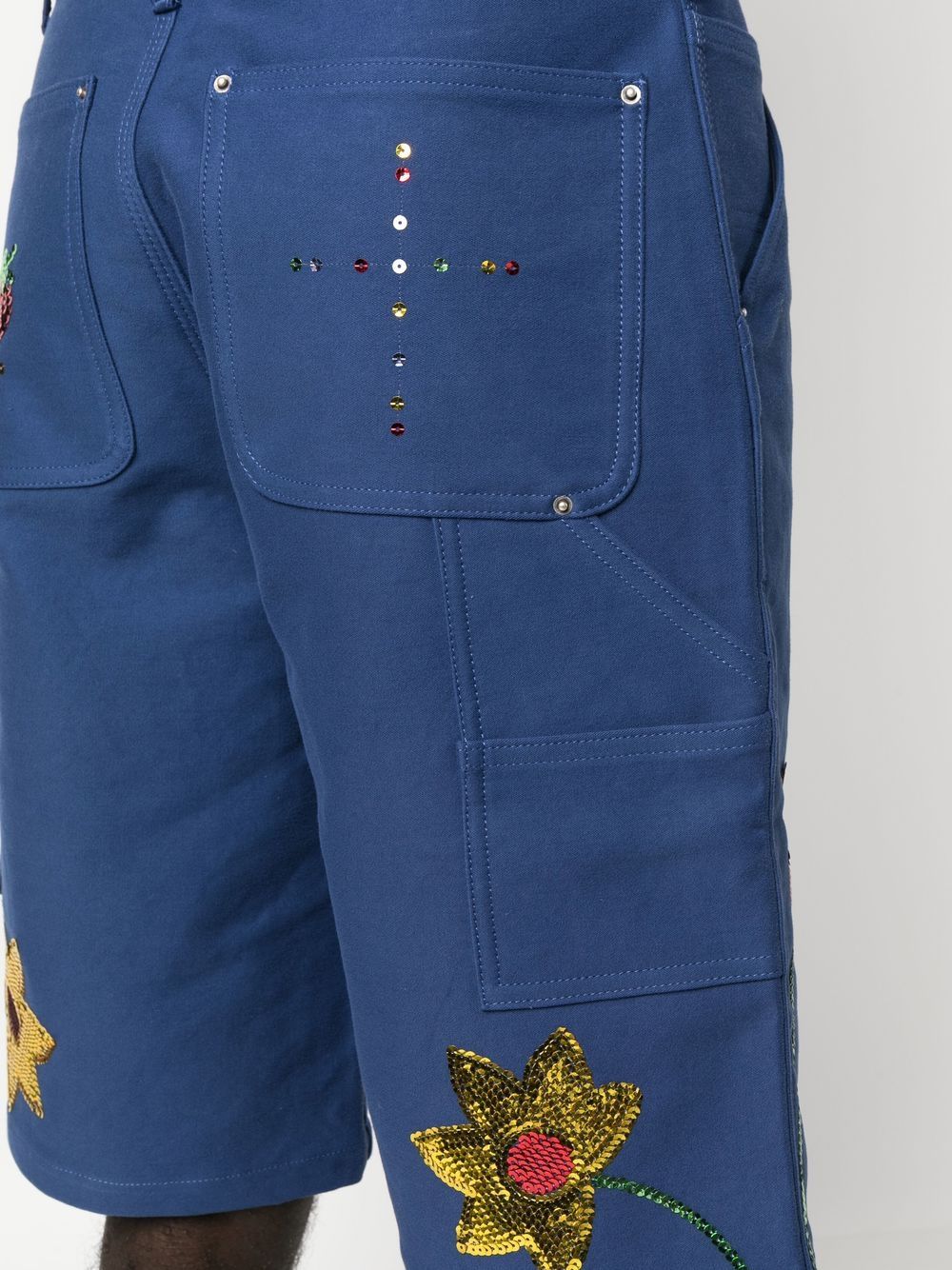 Sky High Farm Workwear Embroidered Denim Short