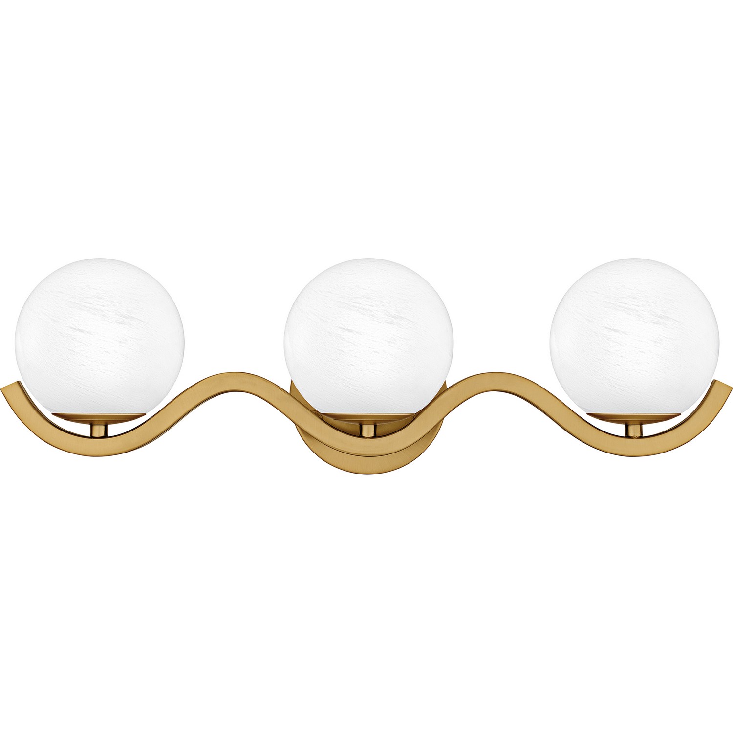 Aged Brass Bathroom Vanity Light from the Spherical Collection