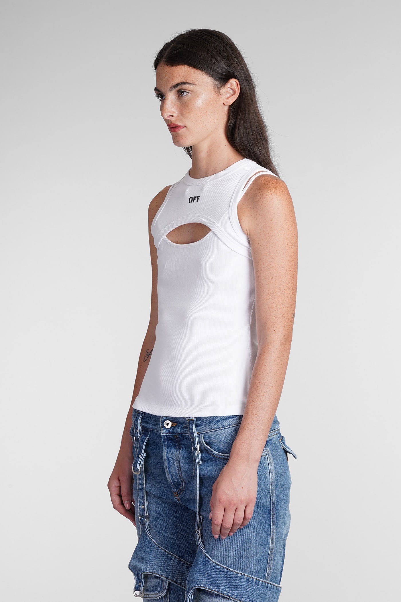 Topwear In White Cotton