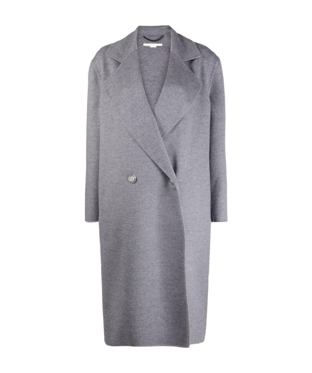 Oversize double-breasted wool coat