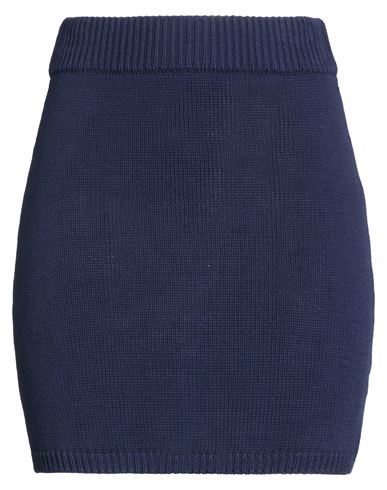 Woman Mini skirt Navy Size ONESIZE Cotton
