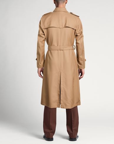 Man Overcoat & Trench Coat Camel Size 38 Cotton