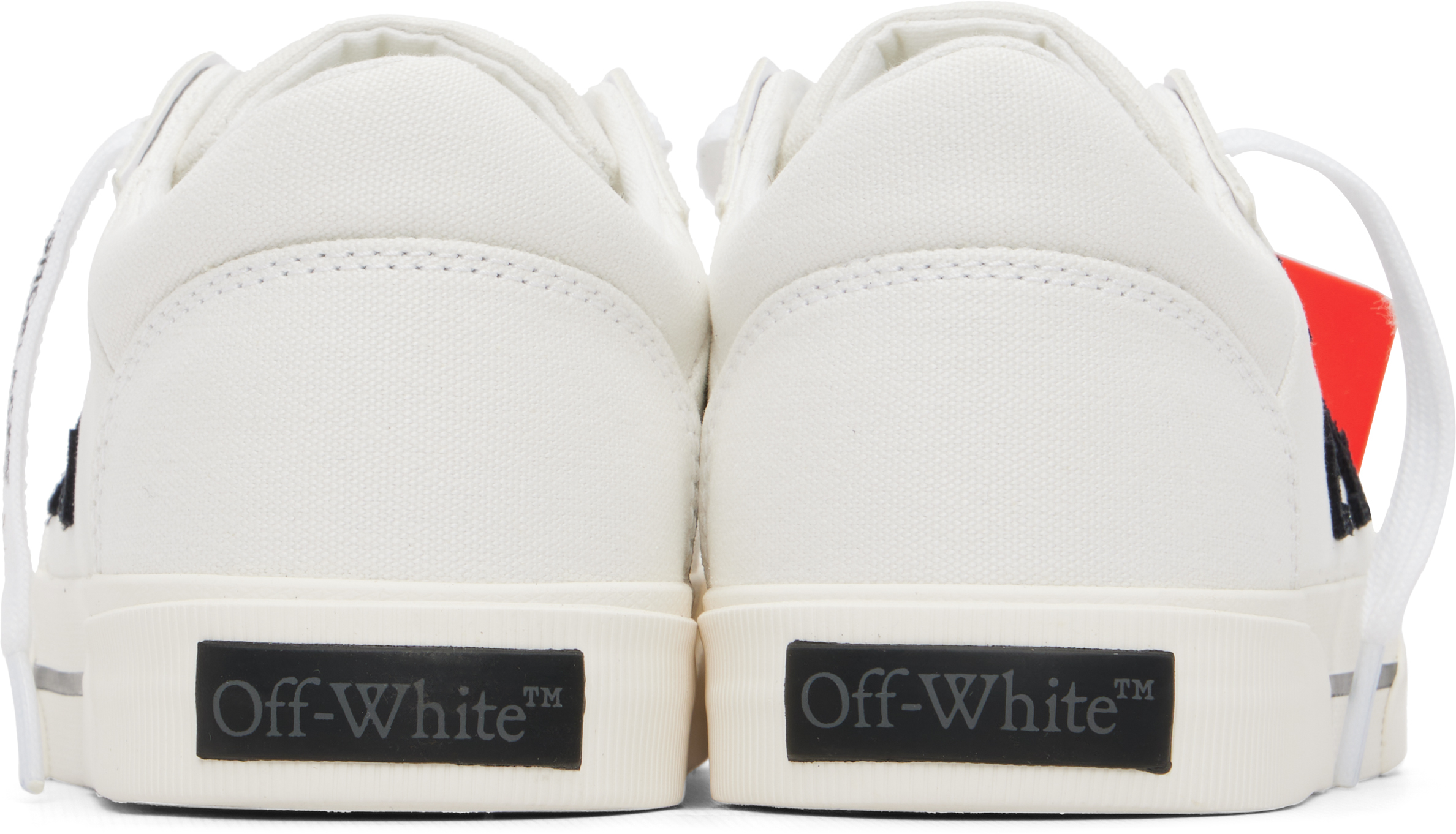 White Vulcanized Low Canvas Sneakers