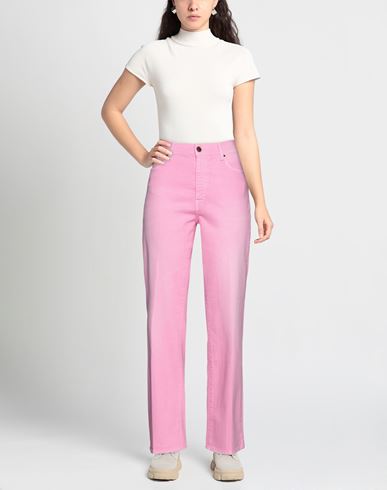 Woman Pants Pink Size 29 Cotton, Elastane