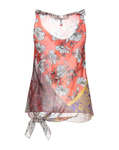 Woman Tank top Burgundy Size 4 Cotton