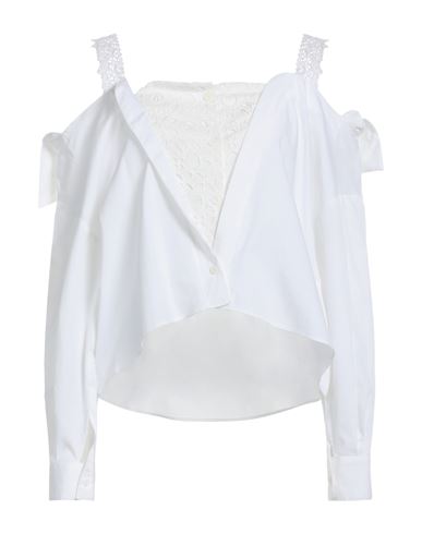 Maje Woman Top White Size 0 Cotton