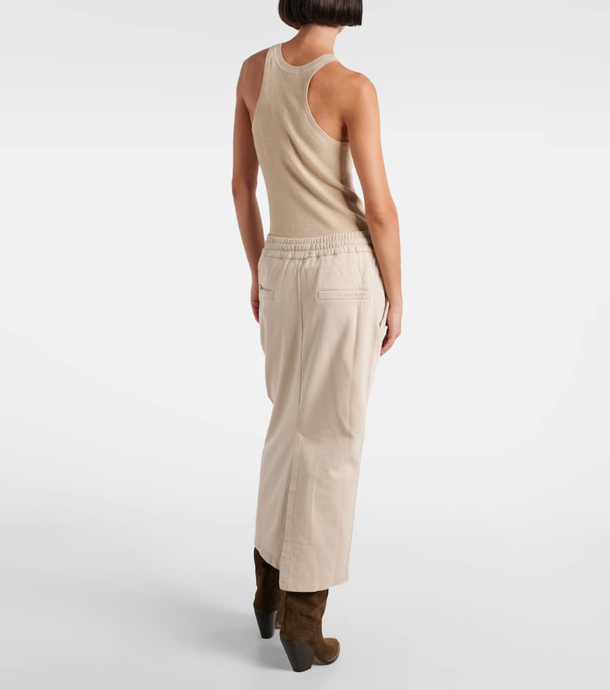 Noreen cotton jersey midi skirt