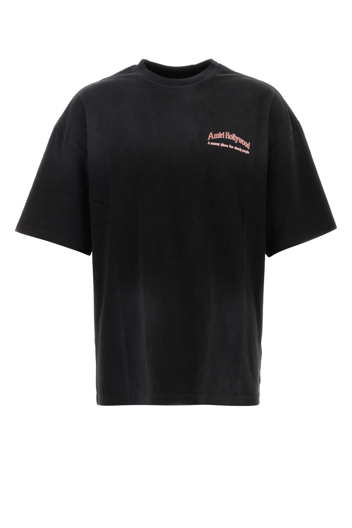 Logo-Embroidered Cotton T-Shirt — Black