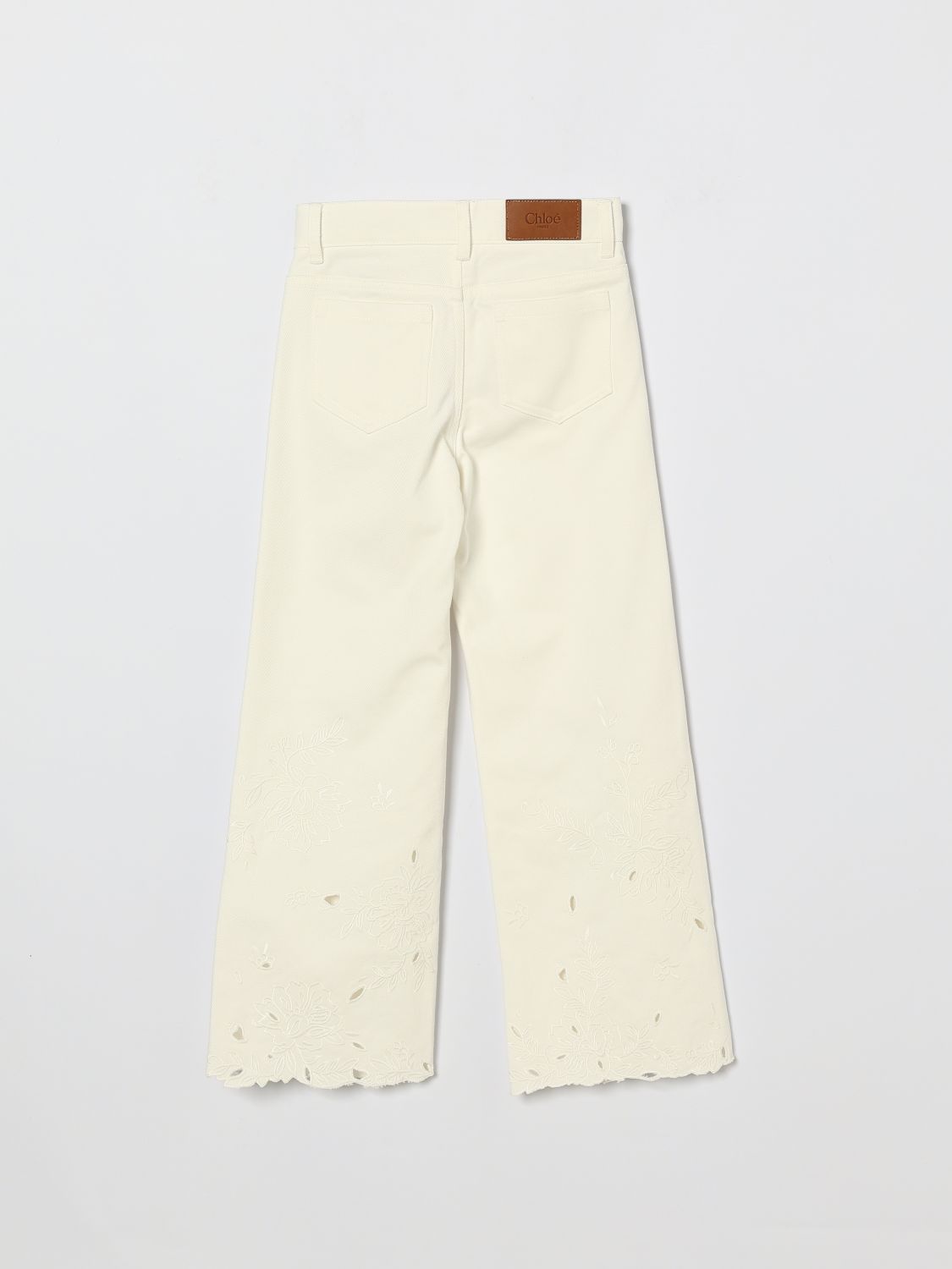 Pants CHLOÉ Kids color White