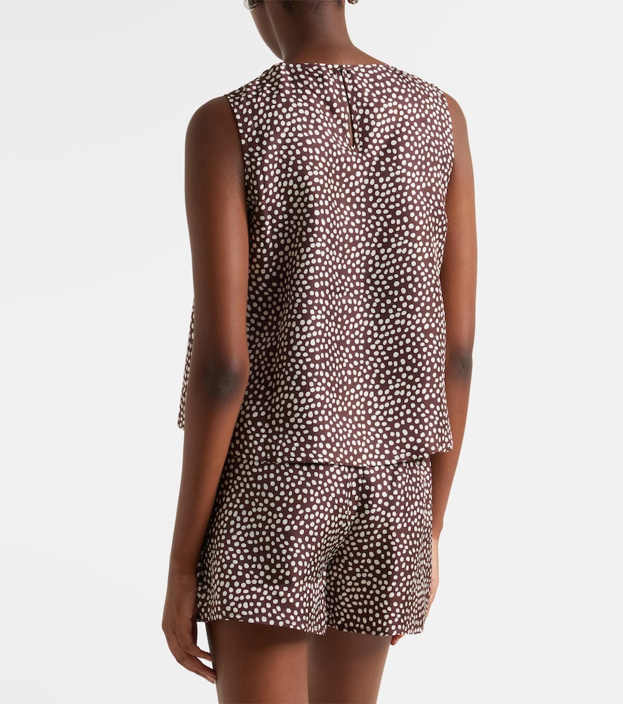 Sofia silk twill tank top