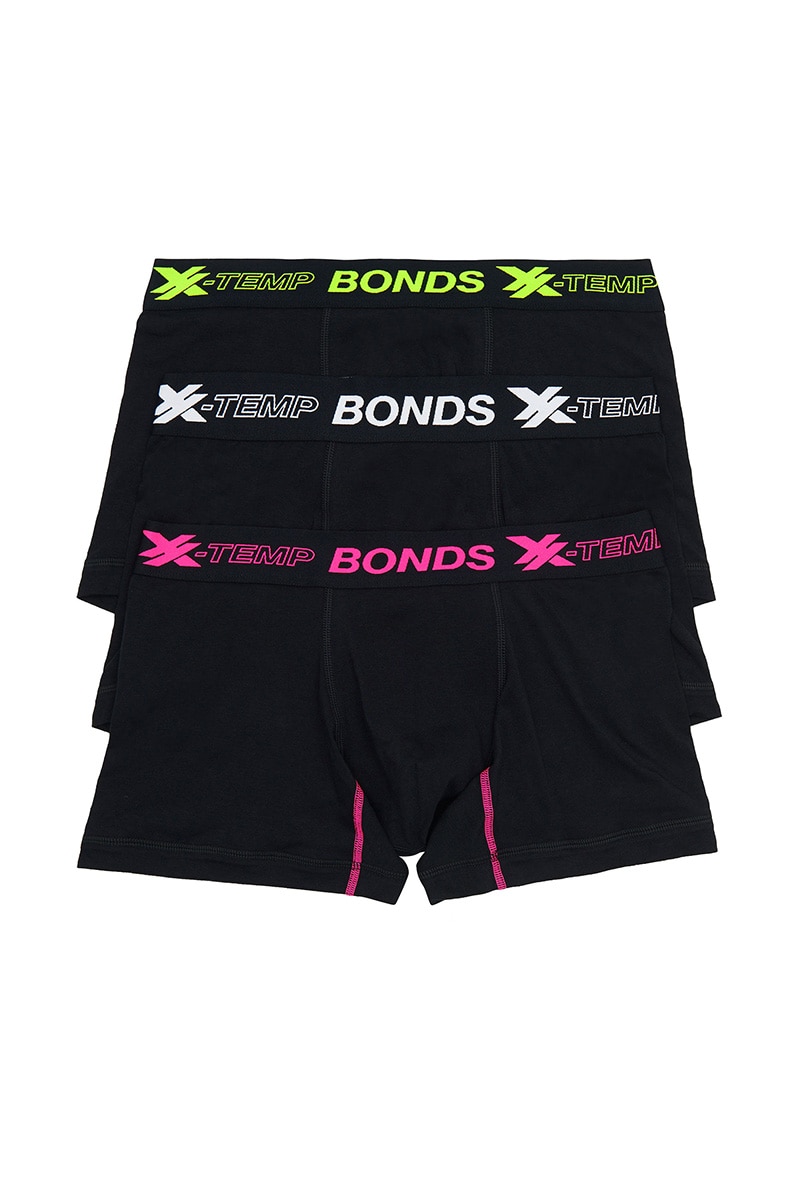 Men's Cotton X-Temp Trunk 3 Pack in Tender Pink/Macadamia