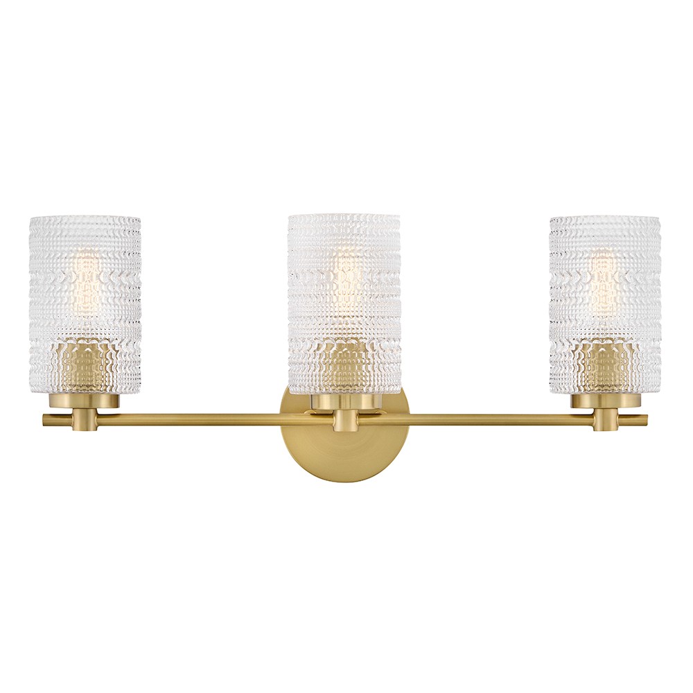 Lacquered Brass LED Bathroom Vanity Light from the Mabel Collection