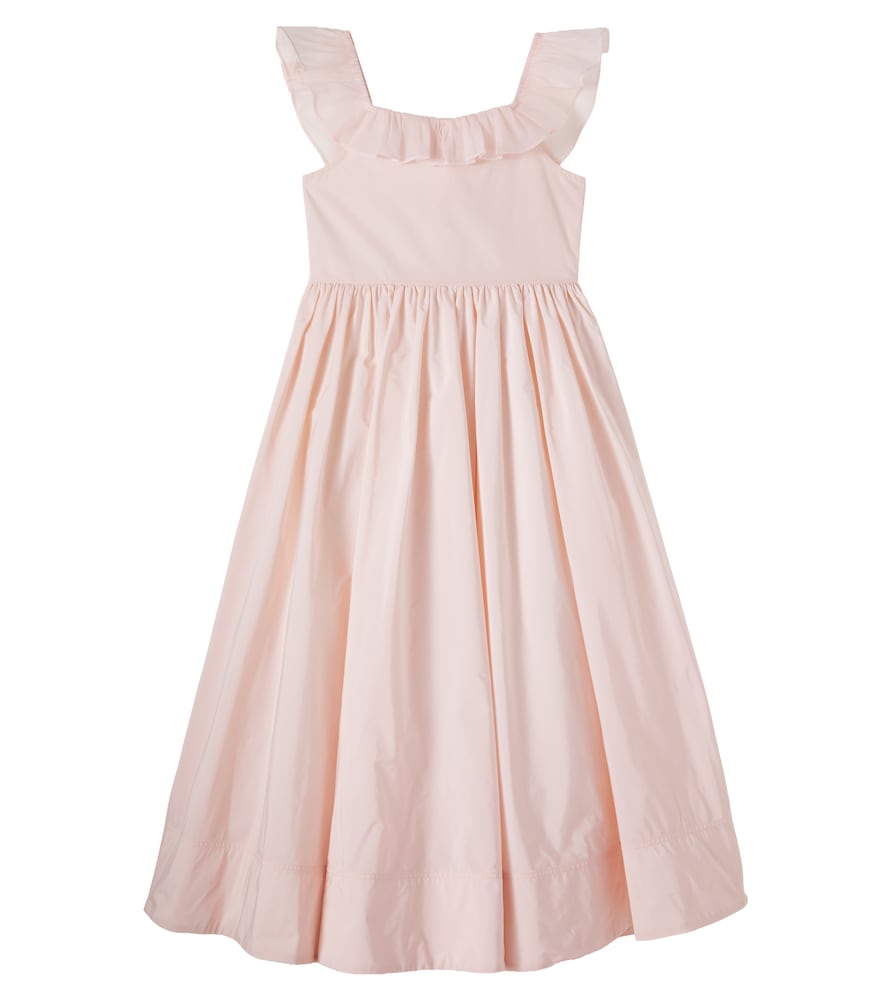 Ruffled taffeta dress