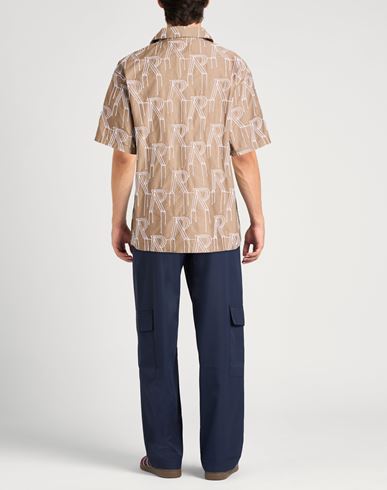 Man Shirt Taupe Size XL Cotton
