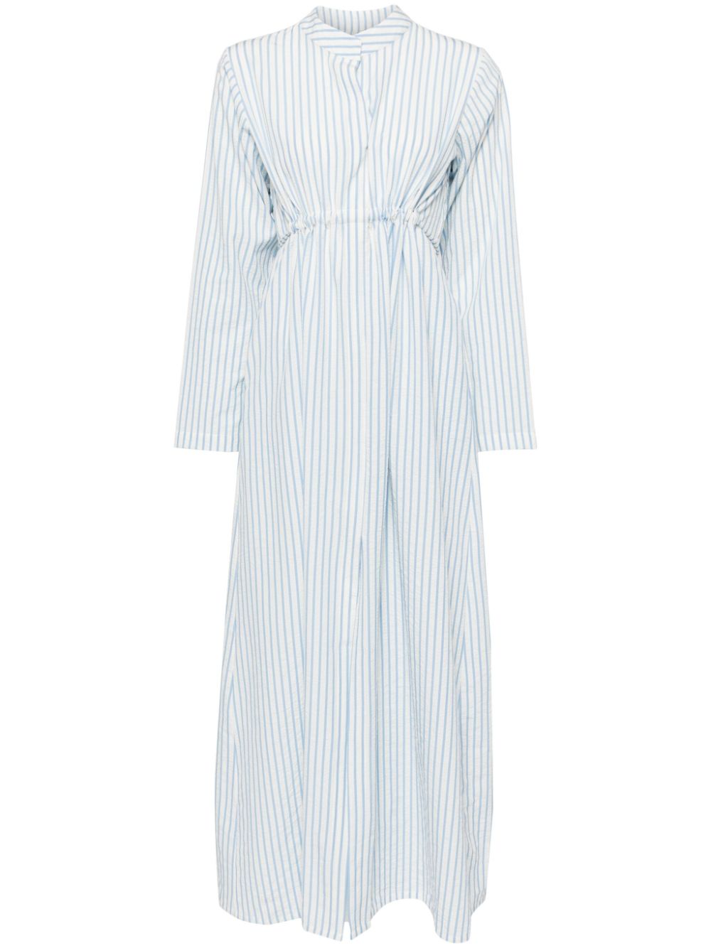 Striped tie string kaftan - Blue