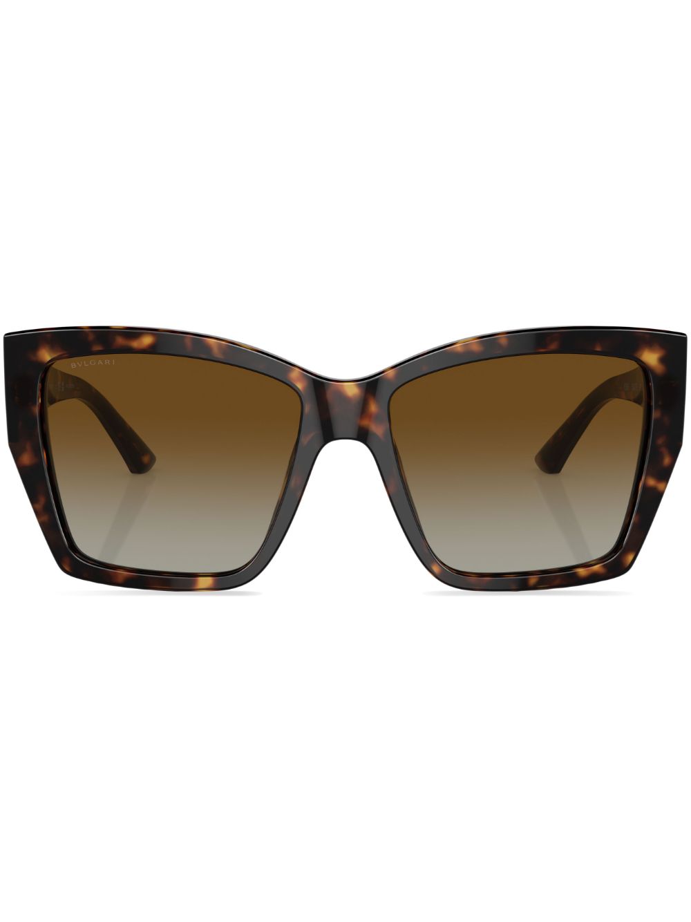 Oversize-frame logo-plaque sunglasses - Brown