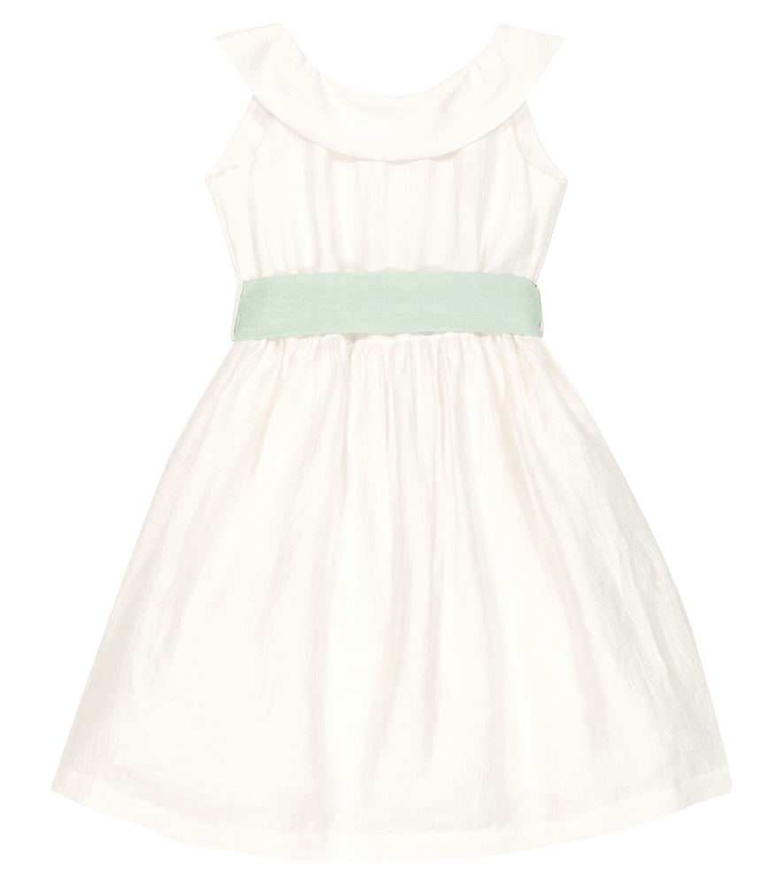 Il Gufo Linen-blend sleeveless dress