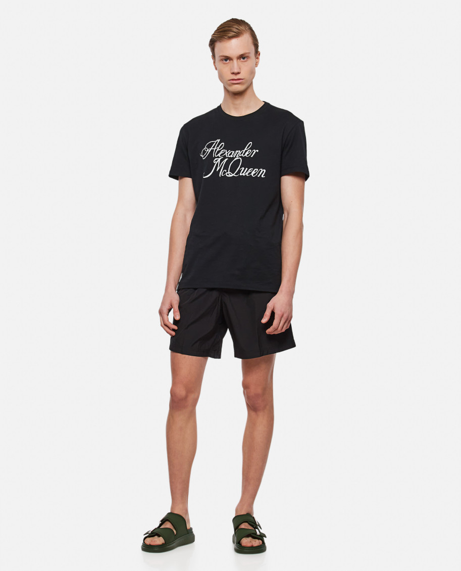 Knee-length swim shorts