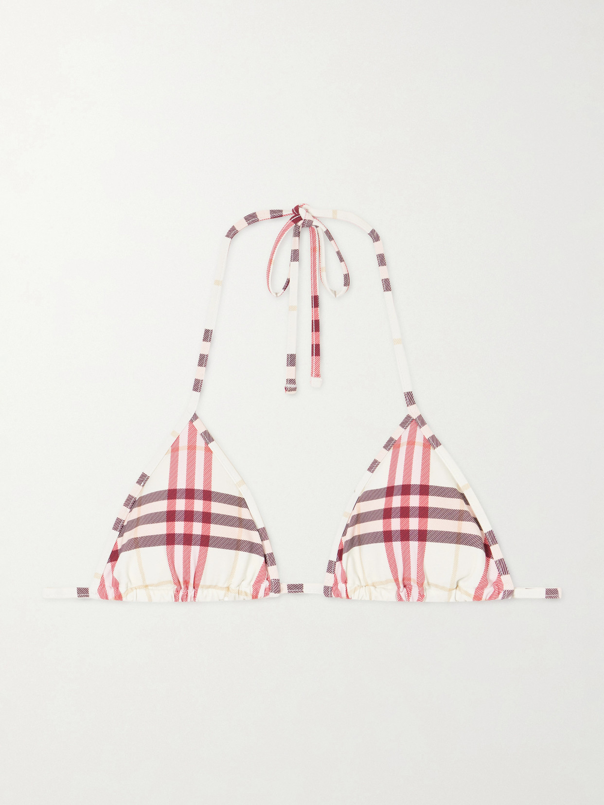 Sadie Checked Bikini Top - Pink